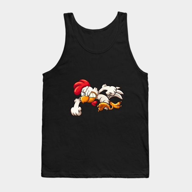 Angry cartoon chicken Tank Top by memoangeles